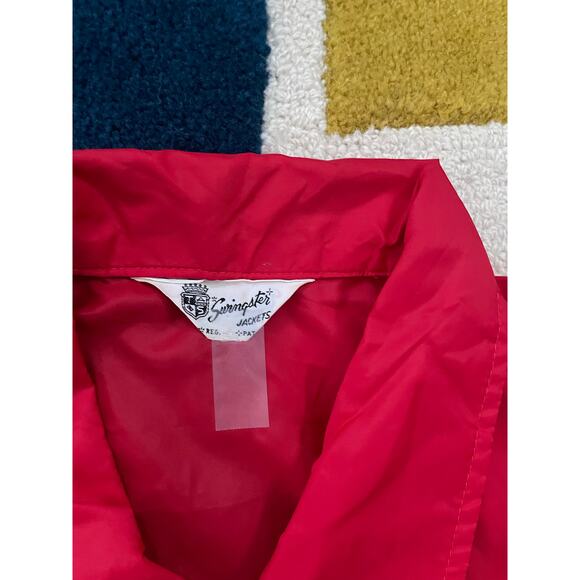 Vintage Swingster St Liborius HS Full Snap Nylon Windbreaker Jacket Large - Picture 3 of 8